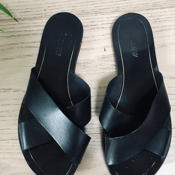 J. Crew Black Fat Sandals - Picture 4 of 8